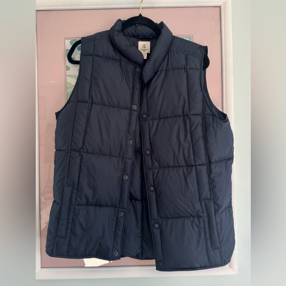 Lands' End Kids Charcoal Puffer Coat